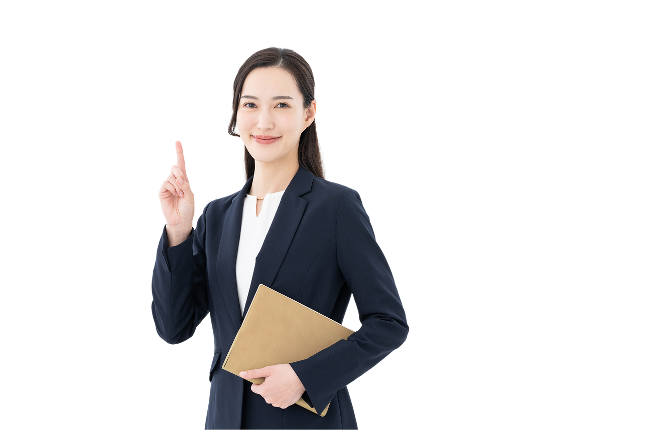 税務調査の準備を案内する女性